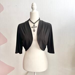 Vintage‎ Black Bolero, Goth Whimsigoth Grunge Indie Sleaze 2000s Medium